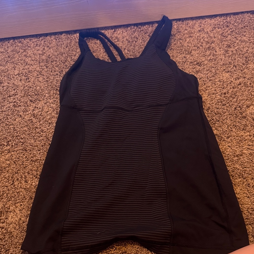 Black Striped Tank Top